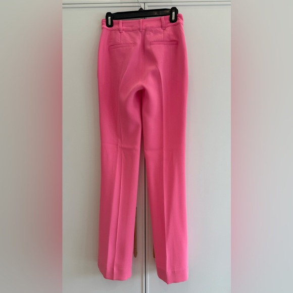 Cinq a Sept Kerry Crepe Straight Leg Pants 4 Neon Pink - Picture 9 of 15